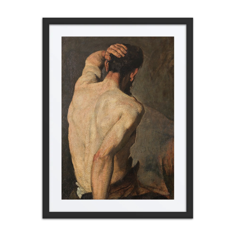 Male Back Nude (Study for ‘Roman Builders’)