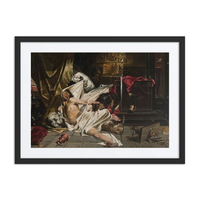 Man Fighting with Wolves