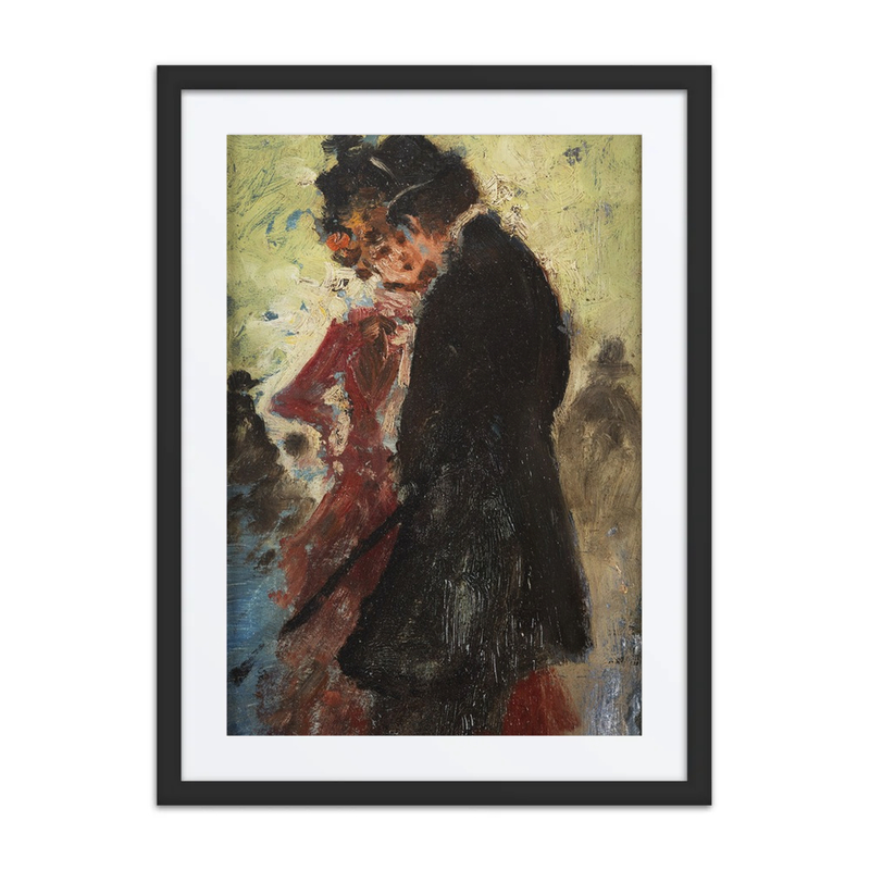 Man in a Top Hat with Lady in a Red Dress