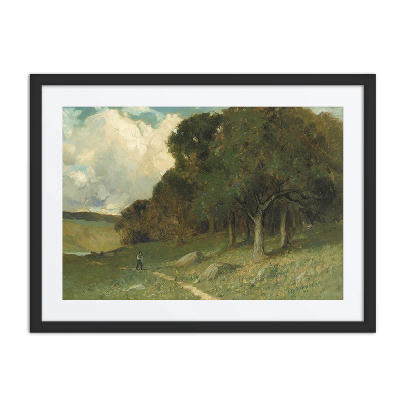 Man on Path with Trees