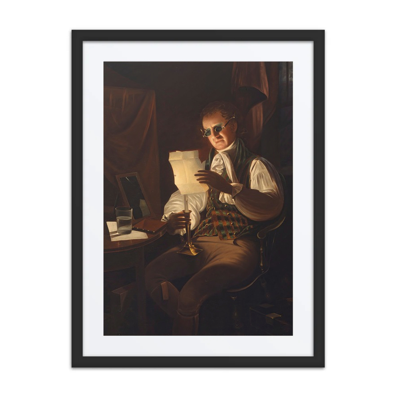 Man Reading by Candlelight