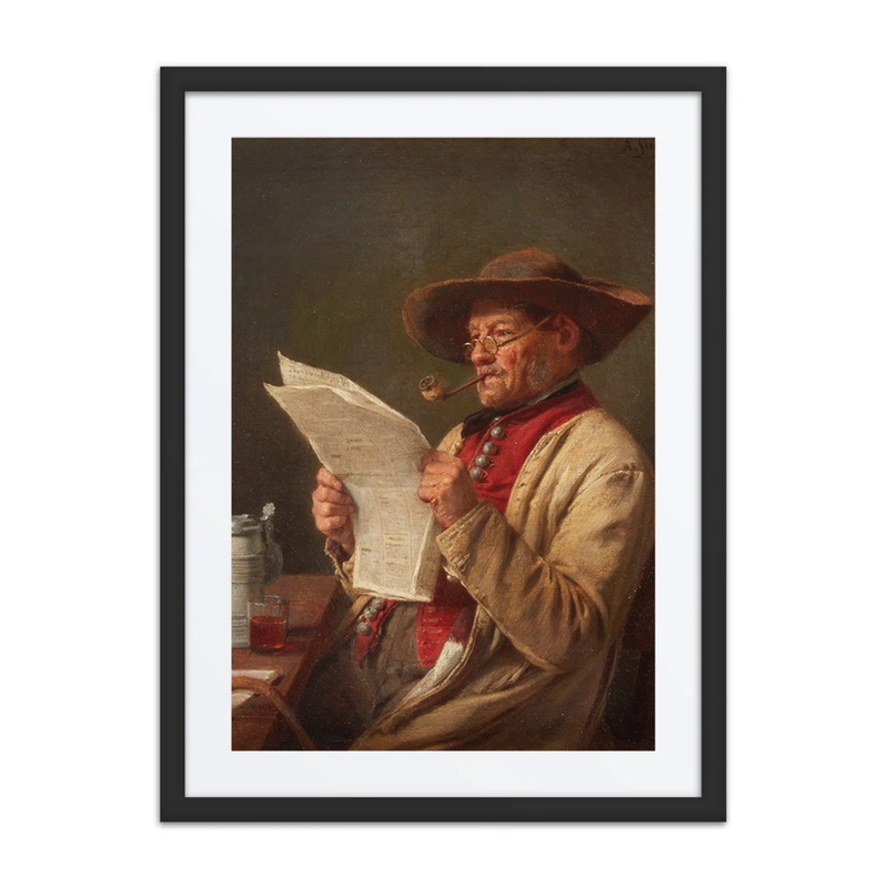 Man Reading the News