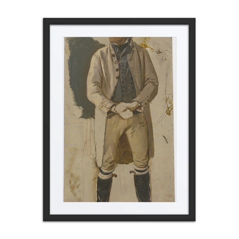 Man with a Large Hat and White Jacket