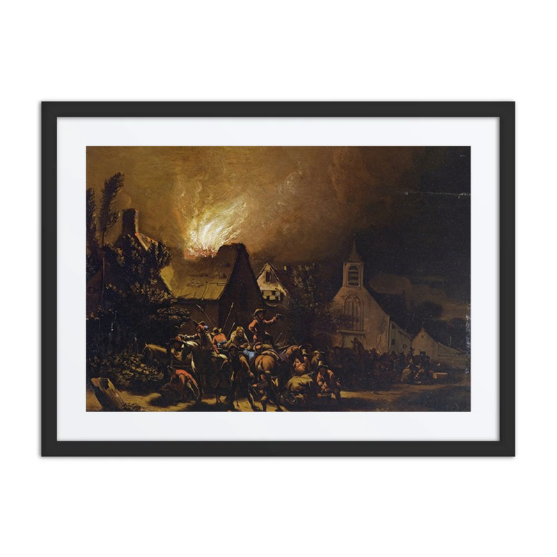 Marauders Before a Burning Village