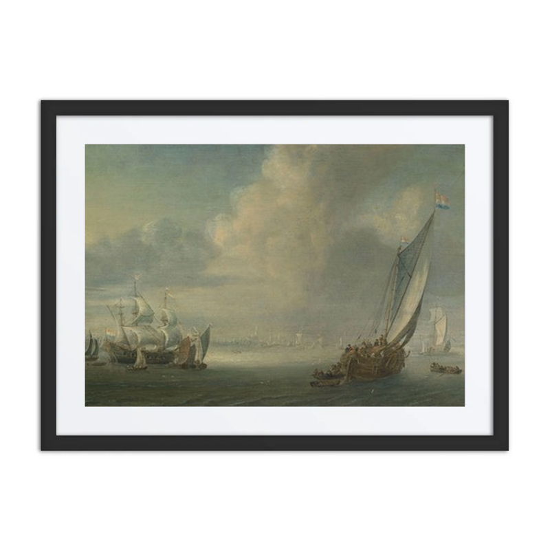 Marine View with a Port in the Background