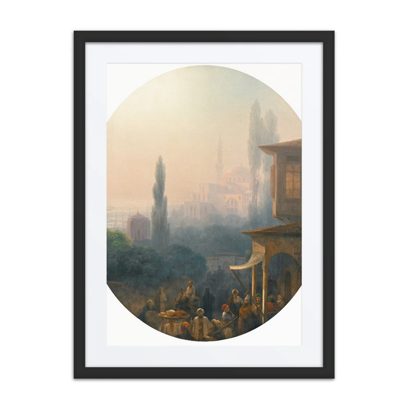 Market Scene in Constantinople with Hagia Sophia