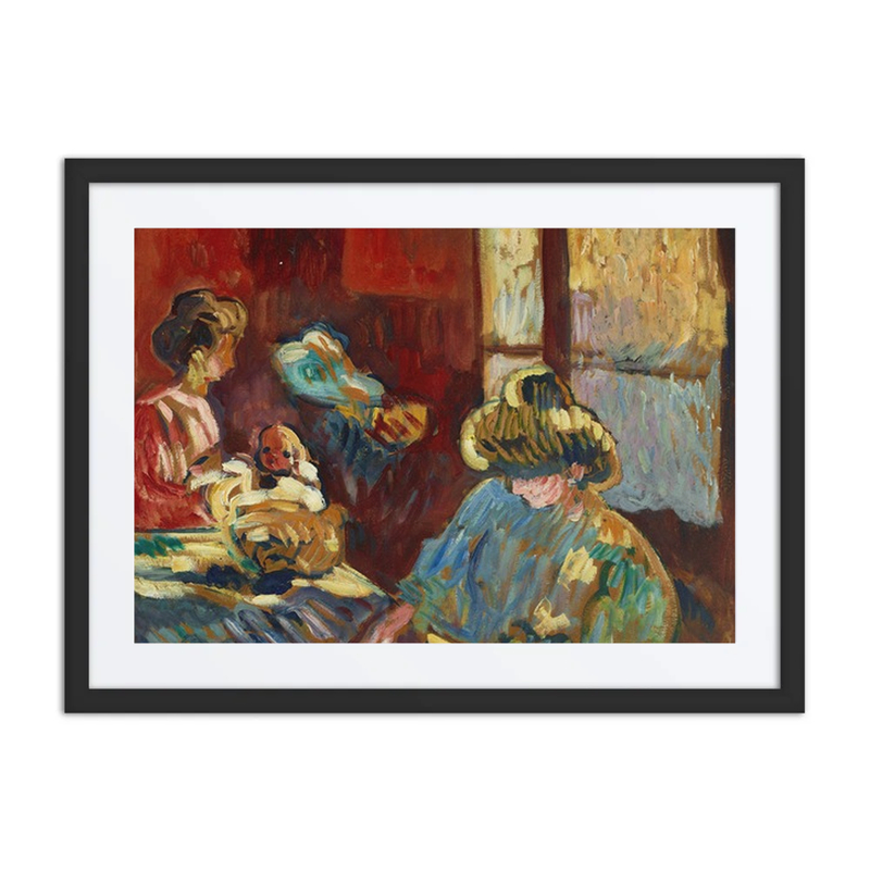Maternité, Femme en Bleu Devant la Fenêtre