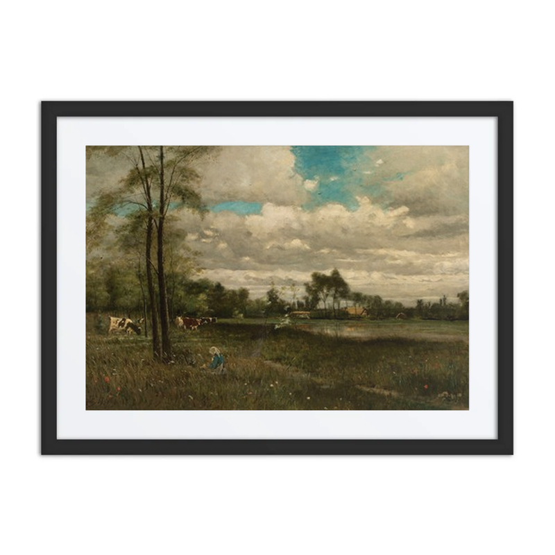 Meadow with Grazing Cattle