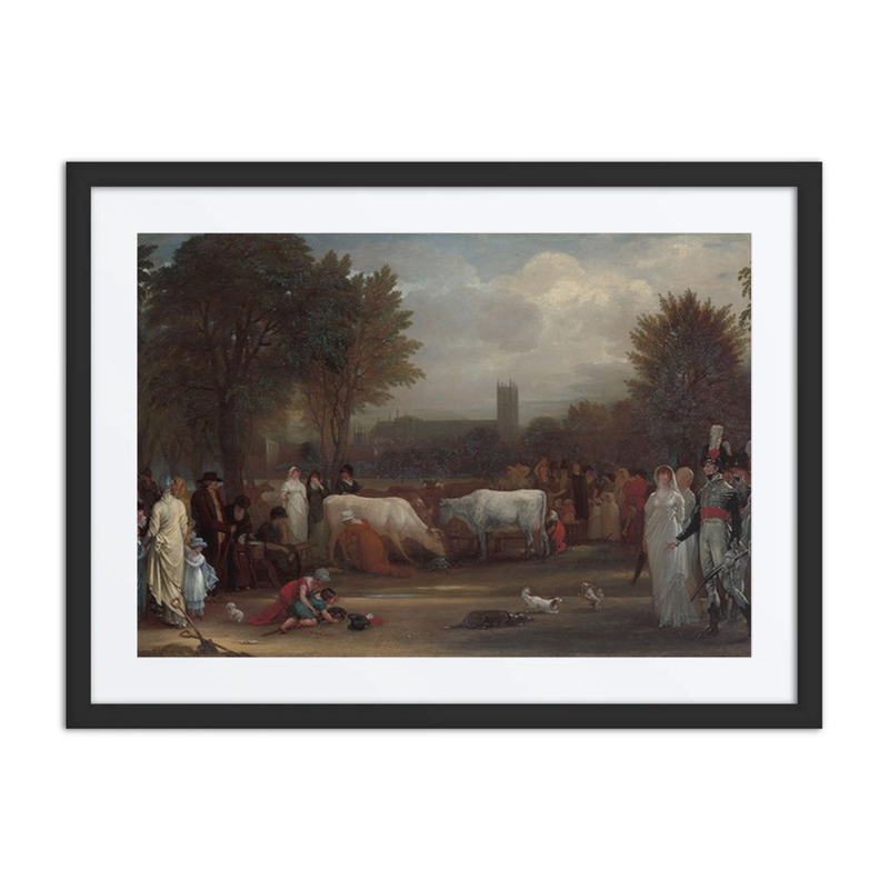 Milkmaids in St. james’s Park, Westminster Abbey Beyond