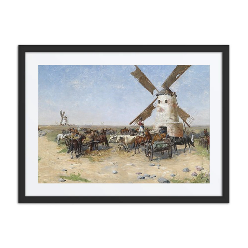 Mill in a Wide Puszta Landscape