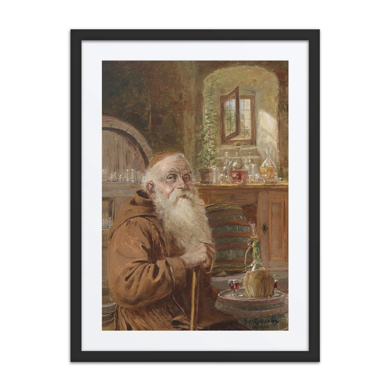 Mönch Im Weinkeller