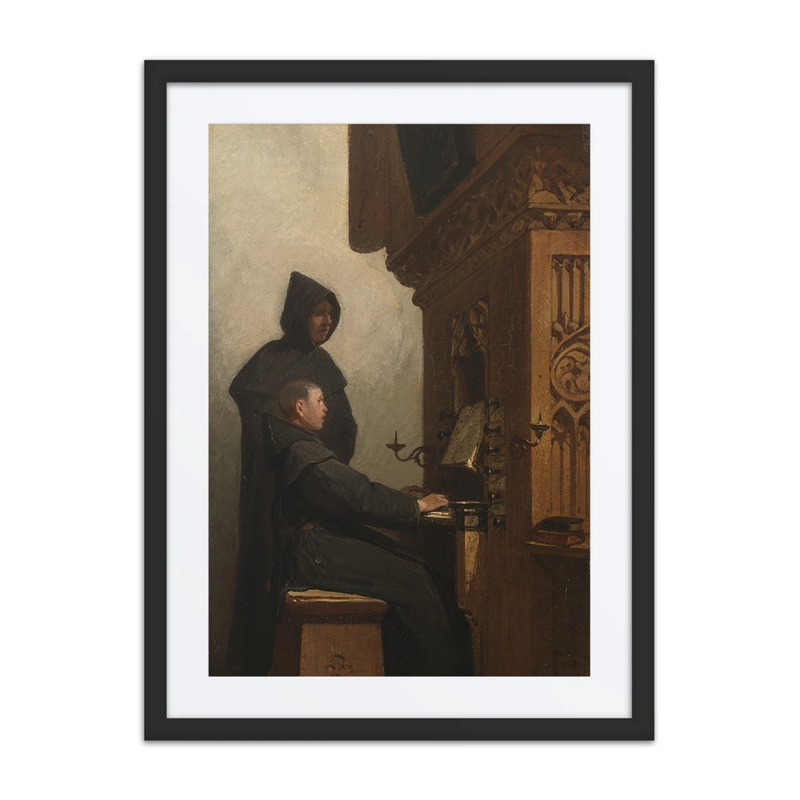 Monk Playing the Organ