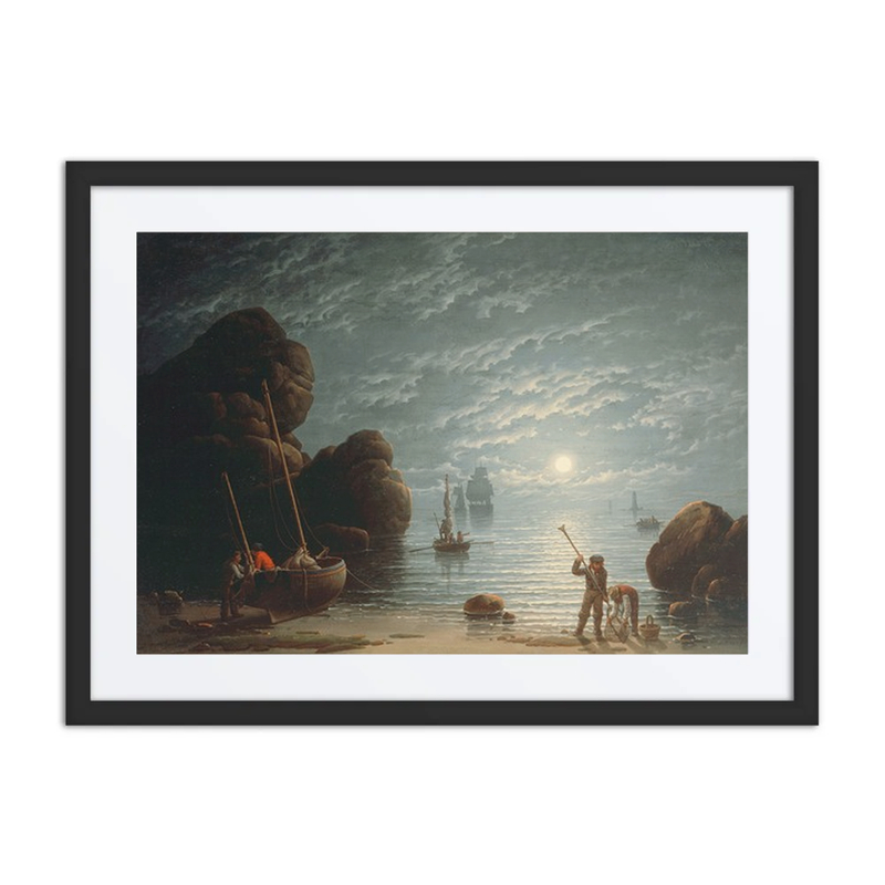 Moonlight Coastal Scene