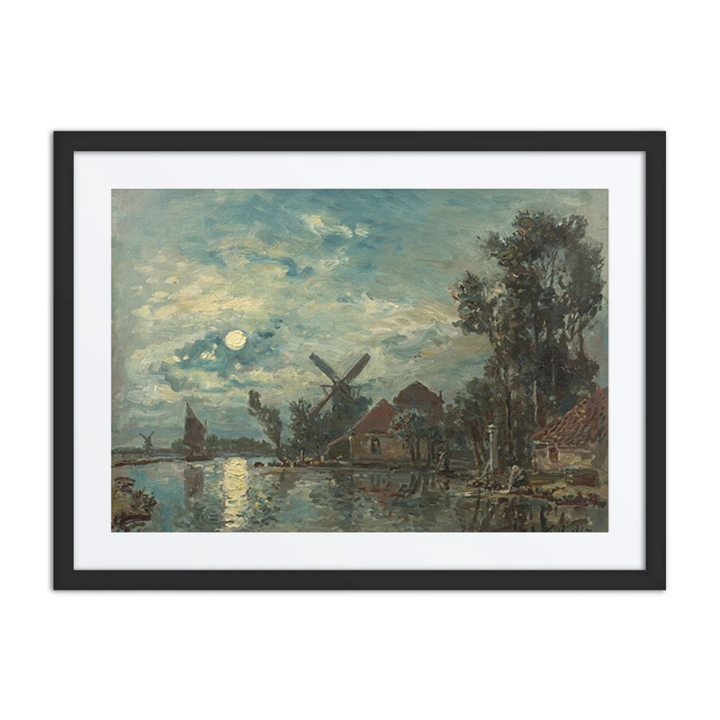 Moonlight Effect on the Estuary, Holland