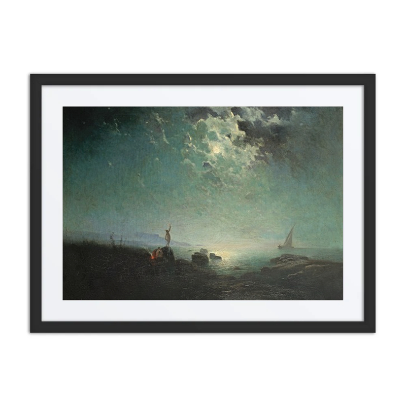 Moonlit Coastal Scene