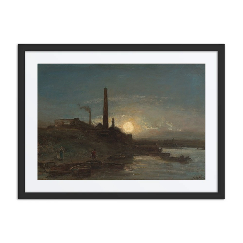 Moonlit Industrial Scene