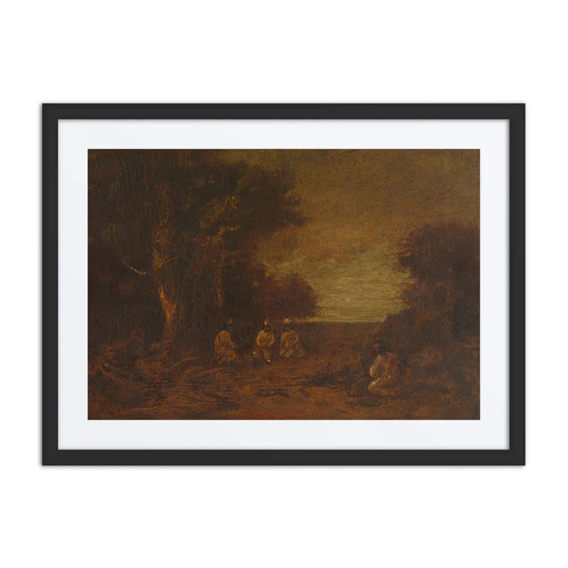 Moonlit Landscape with Native Americans