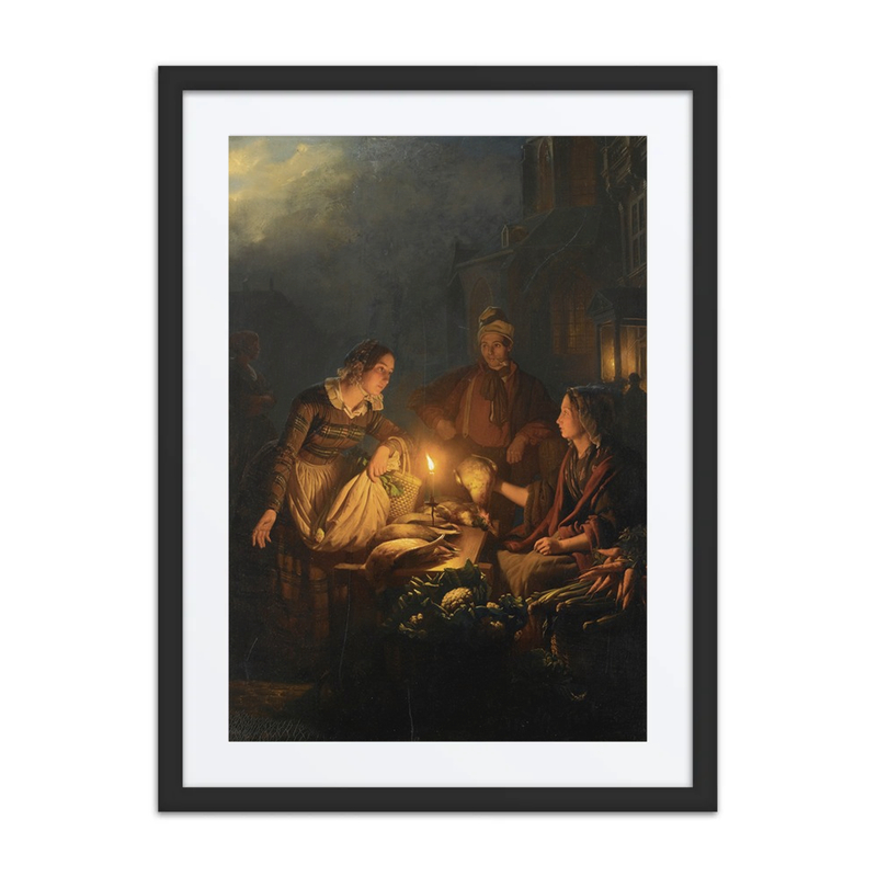 Moonlit Market in the Hague