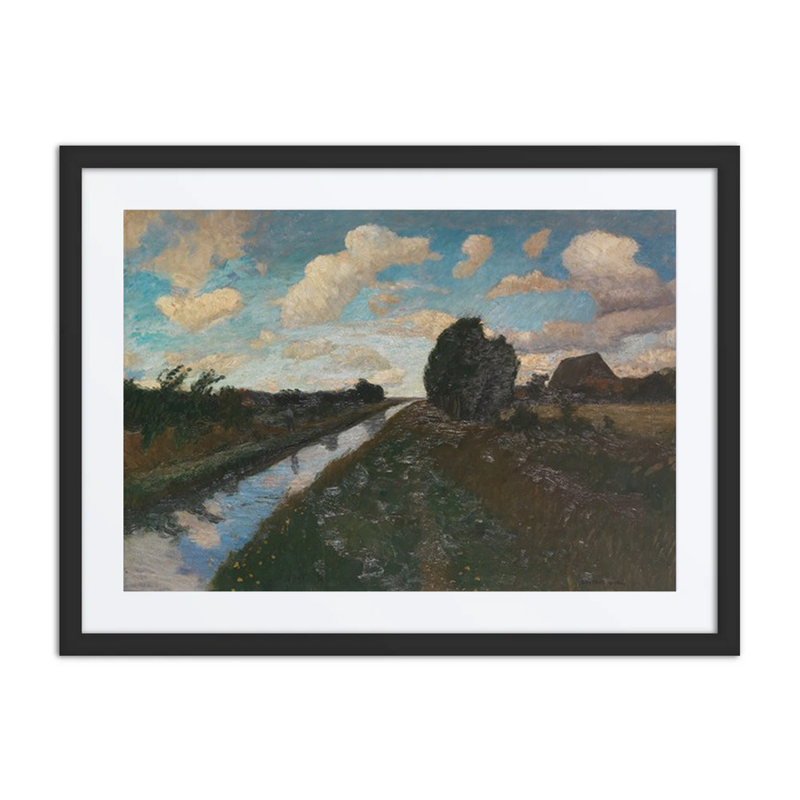 Moorkanal Mit Hohem Himmel