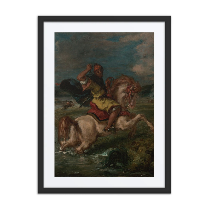 Moroccan Horseman Crossing a Ford
