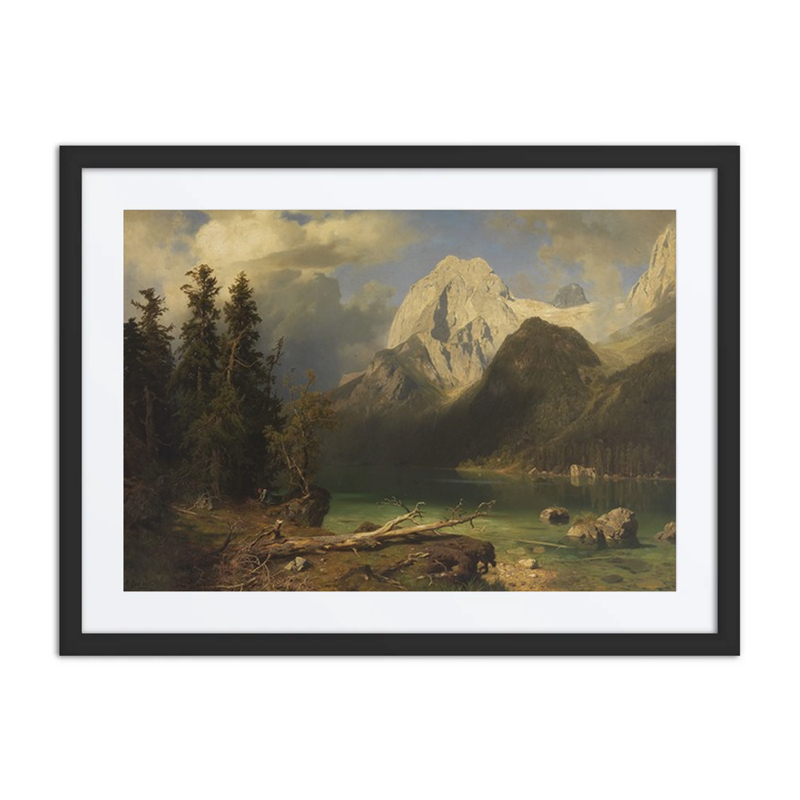 Mountain Lake with Mountain Range in the Background