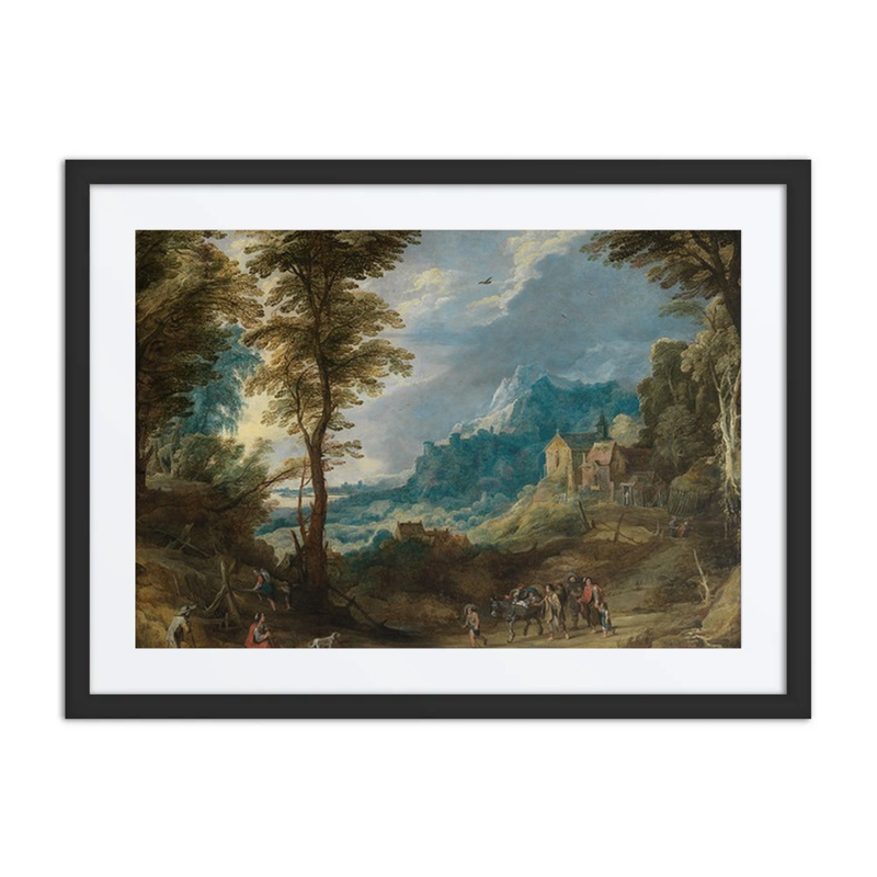 Mountain Landscape with Pilgrims and Travelers