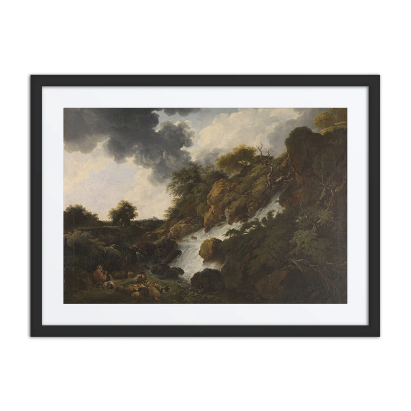 Mountain Landscape with Waterfall