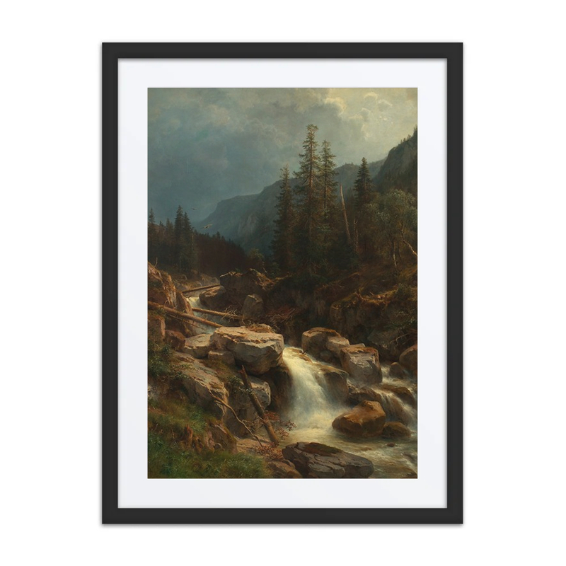 Mountain Scene with Approaching Thunderstorm