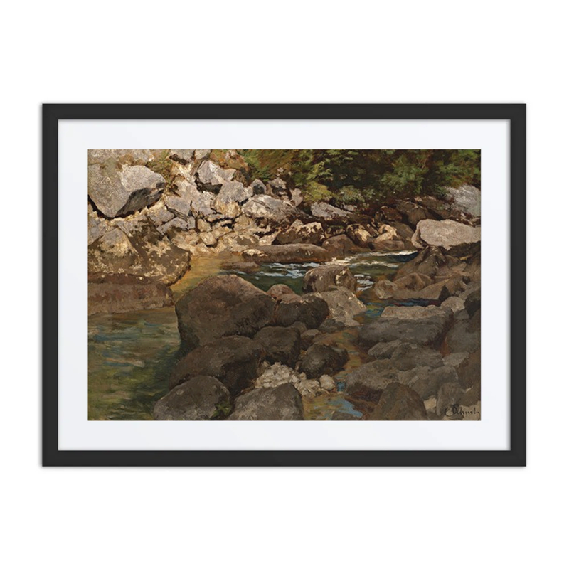 Mountain Stream with Boulders
