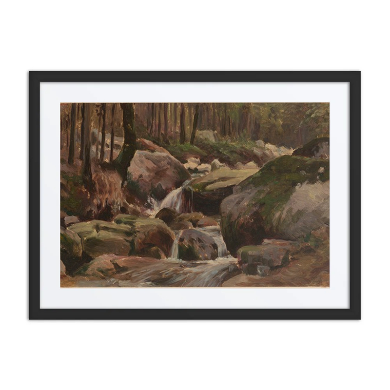 Mountain Stream with Boulders