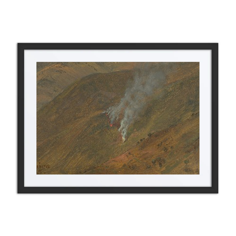 Mountainside with Brush Fire
