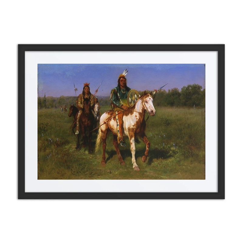 Mounted Indians Carrying Spears