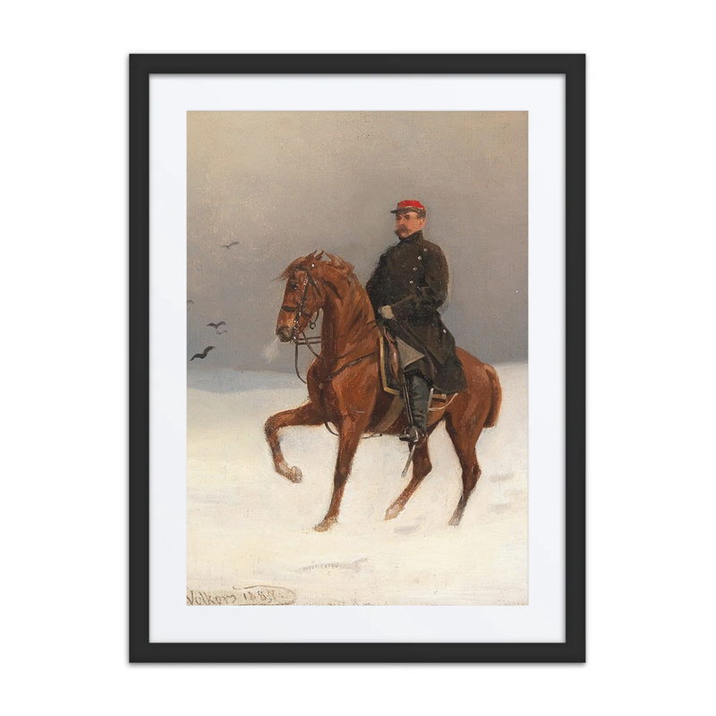 Mounted Soldier in Snow
