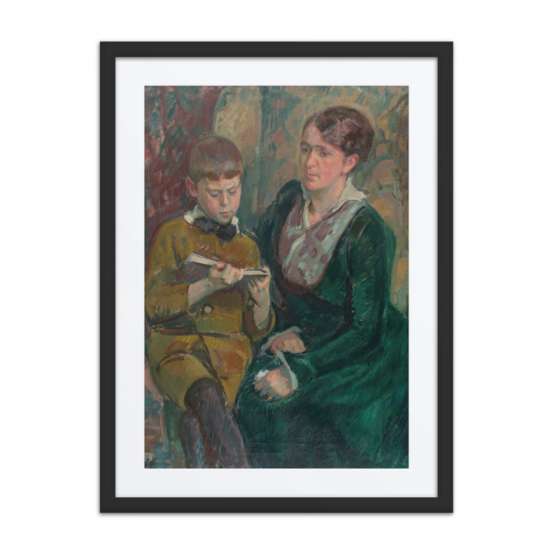 Mrs. Esther Cederhvarf with Her Son