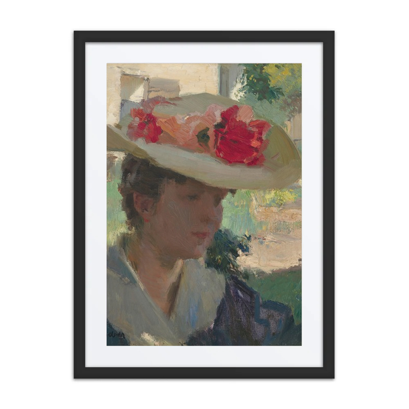 My Wife with a Straw Hat in Tittmoning