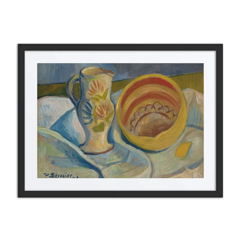 Nature Morte au Pichet Blanc et Saladier Jaune