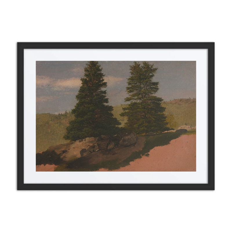 New England Landscape (Two Pine Trees)