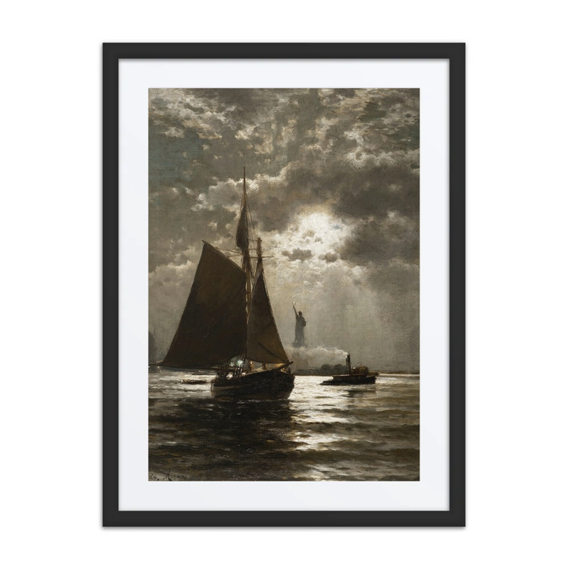 Nightfall over New York Harbor