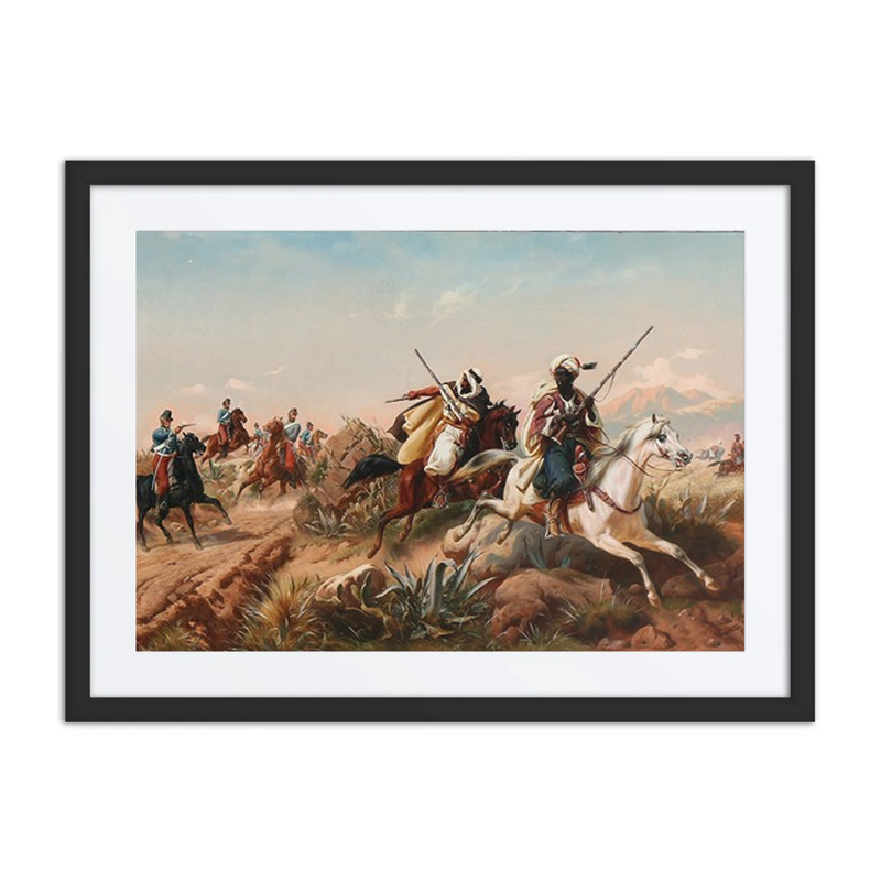 North African Scene with Arab Horsemen