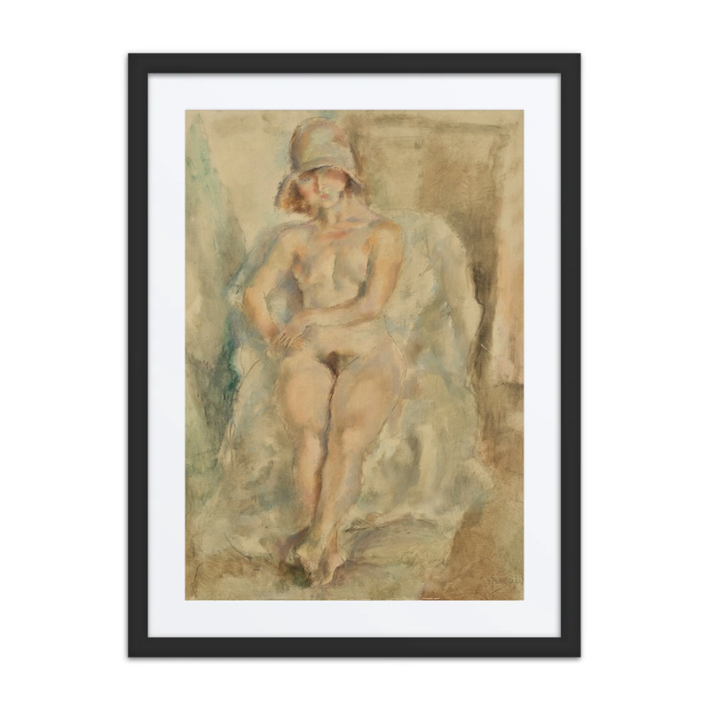 Nude Model with Hat