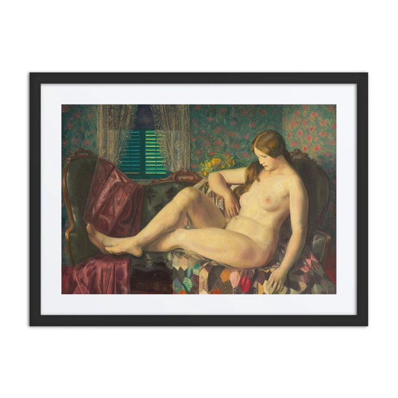 Nude with Hexagonal Quilt