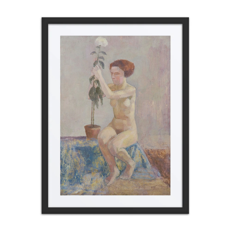 Nude with Potted Flower