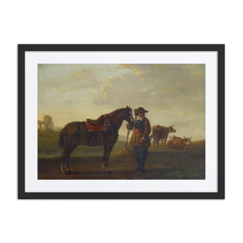 Officer with Horse and Cattle