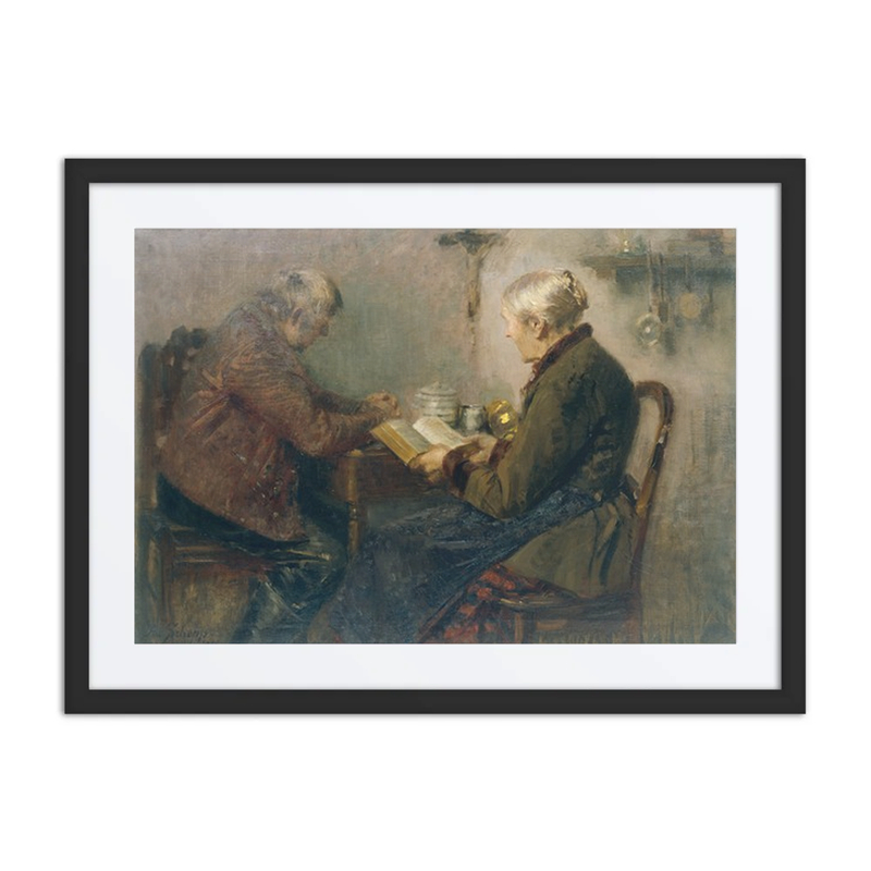 Old Farm Couple at Table