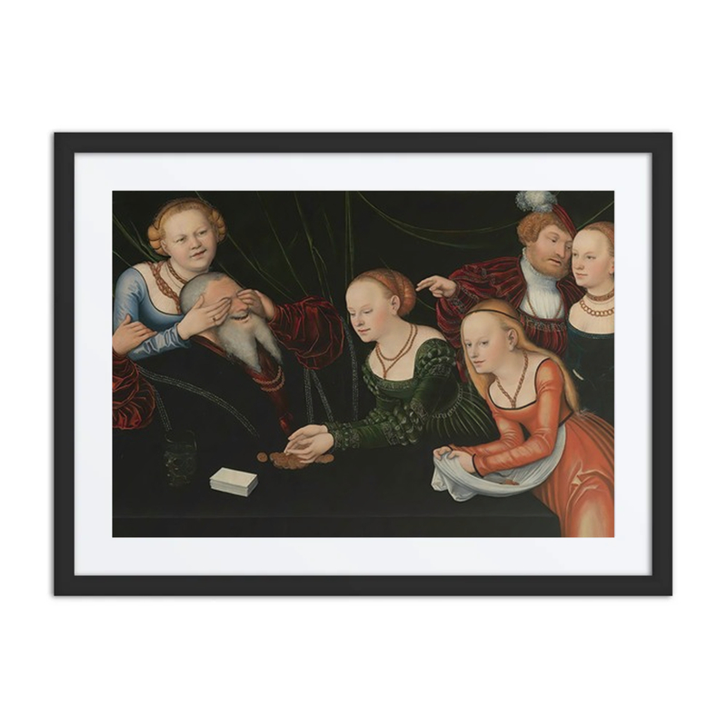 Old Man Beguiled by Courtesans
