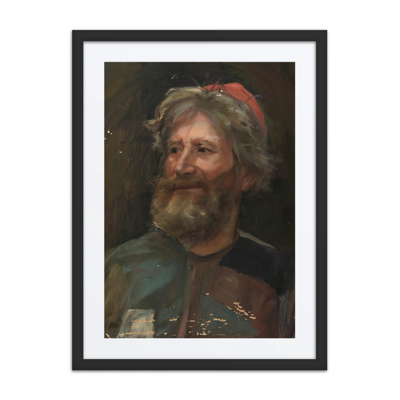 Old Man Wearing a Red Cap
