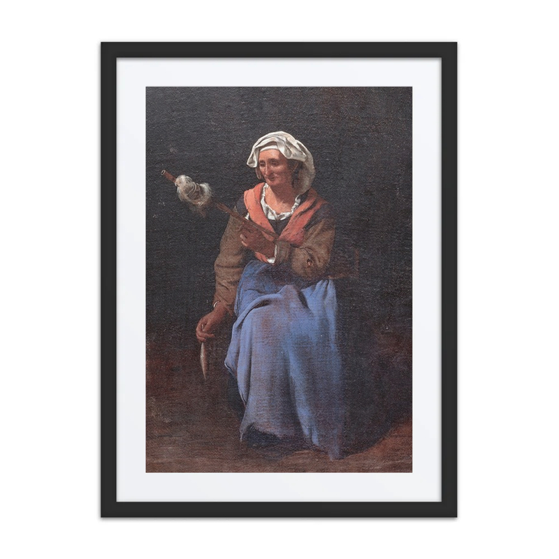 Old Woman Spinning