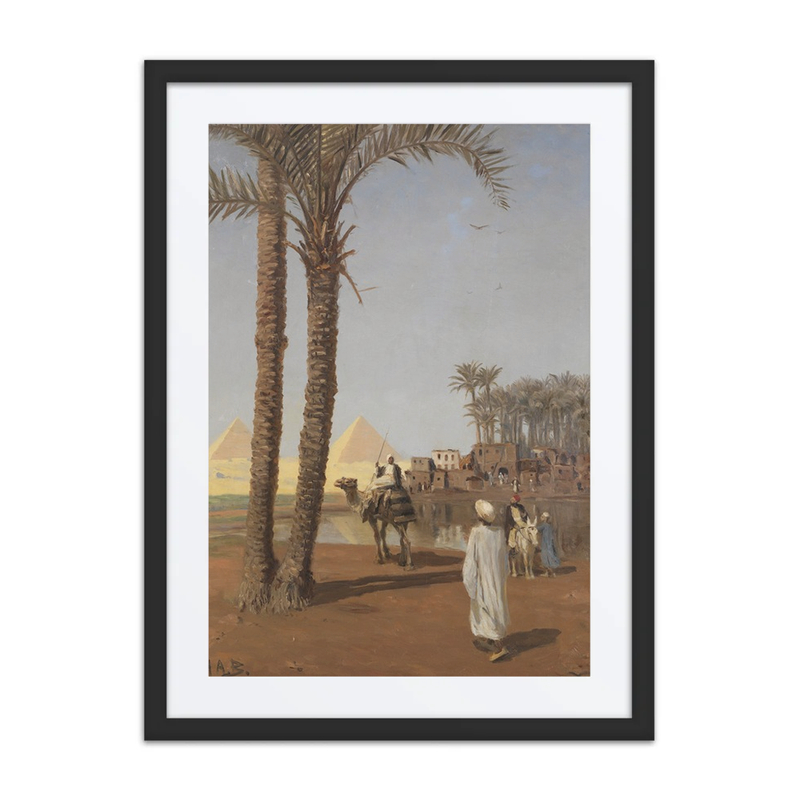 Oriental Scene with Pyramids