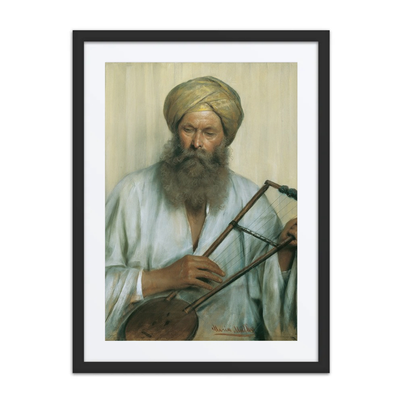 Oriental with White Kaftan and Yellow Turban