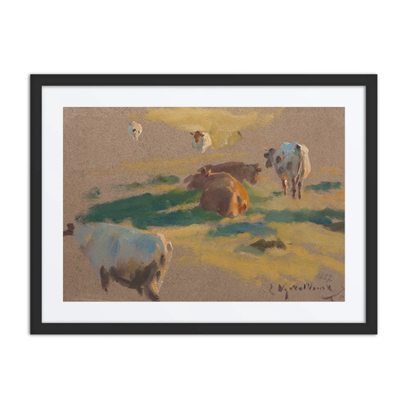 Oxen Grazing